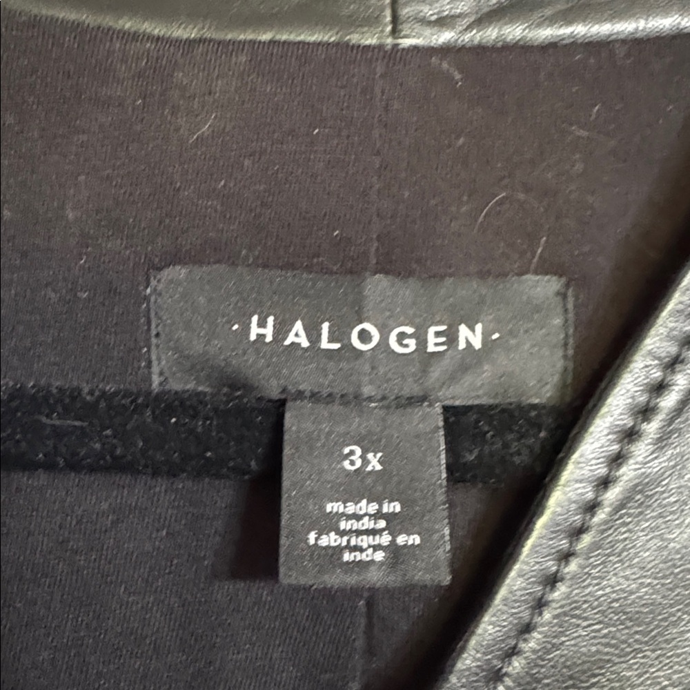 Halogen Drape Front Leather Jacket - image 7